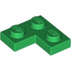 2420-6G Platte plaat 2x2 hoek groen gebruikt *1B374