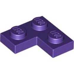 2420-89 Platte plaat 2x2 hoek paars, donker NIEUW *1B226