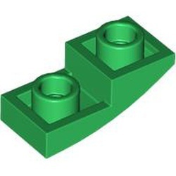 24201-6 Omgekeerde dakpan 2x1 rond groen NIEUW *1B105