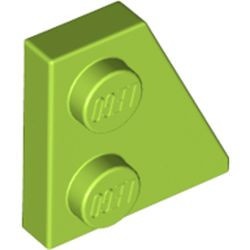 24307-34 Wig plaat 2x2 rechts lime NIEUW *1B228