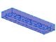 2431-14 Tegel 1x4 transparant donkerblauw NIEUW *1B113