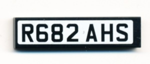 2431pb567-11G Tegel 1x4 R682 AHS op witte achtergrond (Sticker) zwart gebruikt *5t04-08