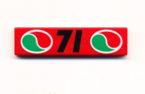 2431px13-5G Tegel 1x4 Octan Logo en 71 rood gebruikt *5t04-05