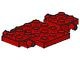 2441-5G Bodemplaat met wielhouders 7x4x2/3 rood gebruikt *3D000 - Img 2