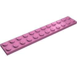 2445-104 Platte plaat 2x12 roze, helder NIEUW *5D0000