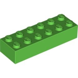 2456-36 Steen 2x6 groen, helder NIEUW *5K0000