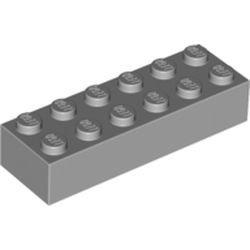 2456-86G Steen 2x6 grijs, licht (blauwachtig) gebruikt *5K0000