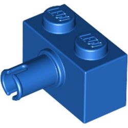 2458-7 Steen 1x2 met pin blauw NIEUW *1B043
