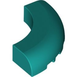 24599-39 Steen 5x5x1 gebogen (Macaroni) turquoise, donker NIEUW *