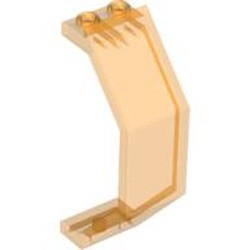 2466-98G Paneel 3x2x6- 4x gebogen transparant oranje gebruikt *1F012