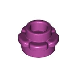24866-71 Bloem- Platte plaat 1x1 bloem VIJF blaadjes magenta NIEUW *5C077