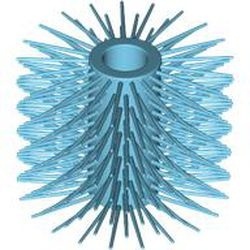 2498-42G Borstel straatveger/carwash blauw, midden gebruikt *1R0000