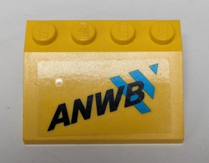 2513pb08-3G Spatbord 3x4 ANWB Logo (Sticker) - Set 2140 geel gebruikt *5S019