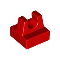 2555-5 Tegel 1x1 met clip bovenop rechte hoeken ZIE OOK 15712 rood NIEUW *1B287
