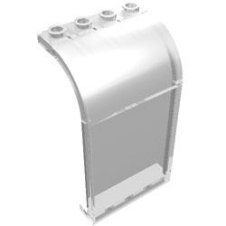 2571-12G Paneel 3x4x6 rond boven transparant gebruikt *1F011