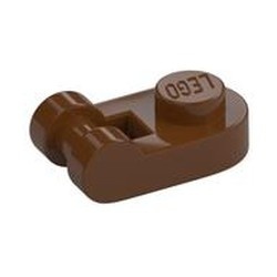 26047-88 Platte plaat 1x1 afgerond met hendel bruin, roodachtig NIEUW *1B294