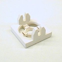 2609-1G Platte plaat 2x2- magneethouder BODEM zonder noppen wit gebruikt *1D000