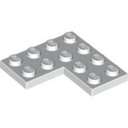 2639-1G Platte plaat 4x4 hoek wit gebruikt *1L227