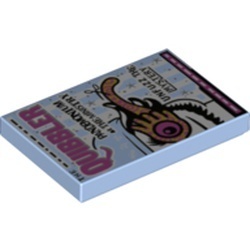 26603pb023-1 Tegel 2x3 The Quibbler krant wit NIEUW *0L0000