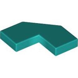 27263-39 Tegel 2x2 facet (hap uit hoek) turquoise, donker NIEUW *5A076