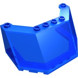 2826-14G Ruit 5x8x3 (hoog type zie ook 62576) (PAKKETPOST) transparant donkerblauw gebruikt *1C018