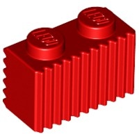 2877-5G Steen met grill horizontaal/andere kant verticaal rood gebruikt *1R010