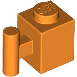 2921-4 Steen 1x1 met handvat oranje NIEUW *1B032
