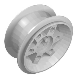 2998-1G Wiel 81.6x34 met 6 spaken PAKKETZENDING wit gebruikt *5W000