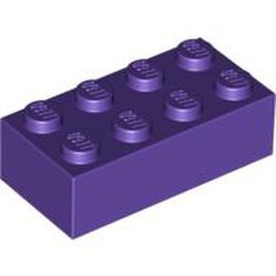3001-89G Steen 2x4 paars, donker gebruikt *1A062
