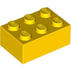3002-3G Steen 2x3 geel gebruikt *1A054