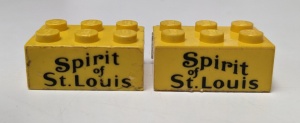 3002oldpb03-3G Steen 2x3 Spirit of St. Louis geel gebruikt *5V11-01