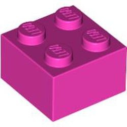 3003-47G Steen 2x2 roze, donker gebruikt *1A053