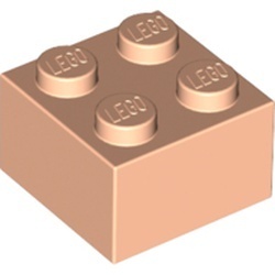 3003-90 Steen 2x2 vleeskleurig, licht NIEUW *5K0000