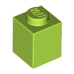 3005-34G Steen 1x1 lime gebruikt *1A004