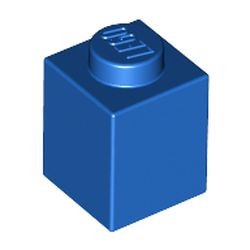 3005-7G Steen 1x1 blauw gebruikt *1A003