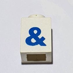 3005ptAmpb-1G Steen 1x1 met teken & wit gebruikt *5V01-15