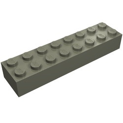 3007-10 Steen 2x8 donker, grijs (klassiek) NIEUW *5K0000
