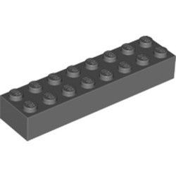 3007-85G Steen 2x8 grijs, donker (blauwachtig) gebruikt *5K0000