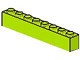 3008-34G Steen 1x8 lime gebruikt *1A030