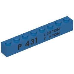 3008pb003-7G Steen 1x8 P 431 L TON T 9 TON blauw gebruikt *5V08-10