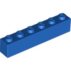 3009-7 Steen 1x6 blauw NIEUW *5K0000