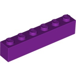 3009-93G Steen 1x6 paars, licht gebruikt *1A026