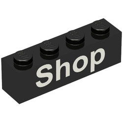 3010pb029-11G Steen 1x4 Shop zwart gebruikt *5V04-18