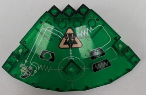 30117pb03L-20G Paneel 10x10x2 1/3 schotel-top Insectoid Model LINKS transparant groen gebruikt *