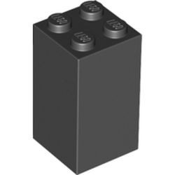 30145-11G Steen 2x2x3 zwart gebruikt *1D001