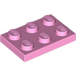 3021-104 Platte plaat 2x3 roze, helder NIEUW *1B202