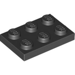 3021-11 Platte plaat 2x3 zwart NIEUW *1B200