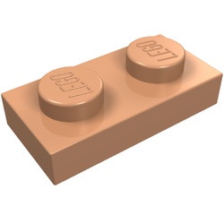 3023-28 Platte plaat 1x2 caramel NIEUW *1B168