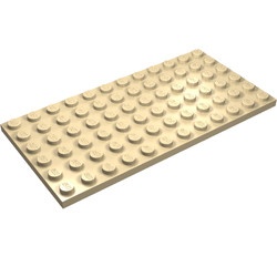 3028-2 Platte plaat 6x12 crème NIEUW *5K0000