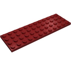 3029-59 Platte plaat 4x12 rood, donker NIEUW *5K0000